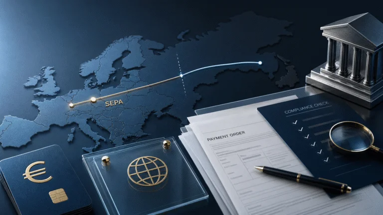 Euro payment route from the SEPA area to Russia with banking documents and compliance checks