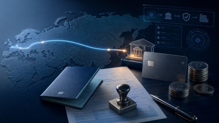 Cross-border payment route to Russia with banking documents, recipient checks and ruble settlement