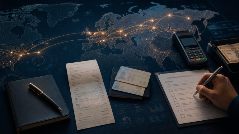 International remittance route to Russia with payout documents and compliance review