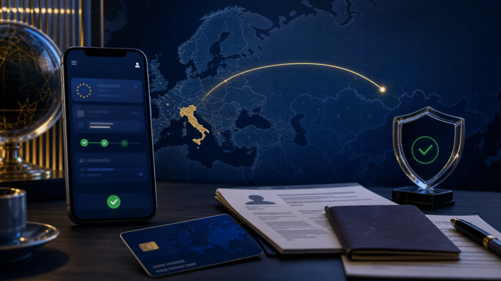 International payment route and recipient checks from Italy to Russia